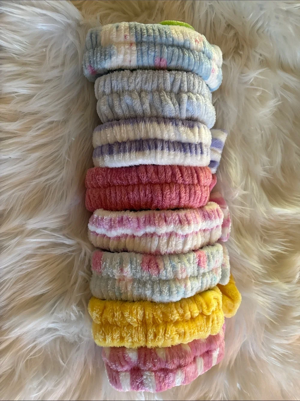 New Set of 8 Multi-Colored Headbands Soft Stretch Set
